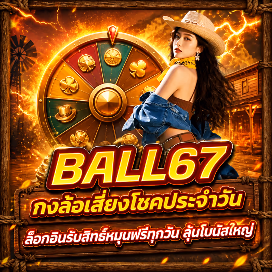 BALL67 กงล้อเสี่ยงโชคประจำวัน ล็อกอินรับสิทธิ์หมุนฟรีทุกวัน ลุ้นโบนัสใหญ่